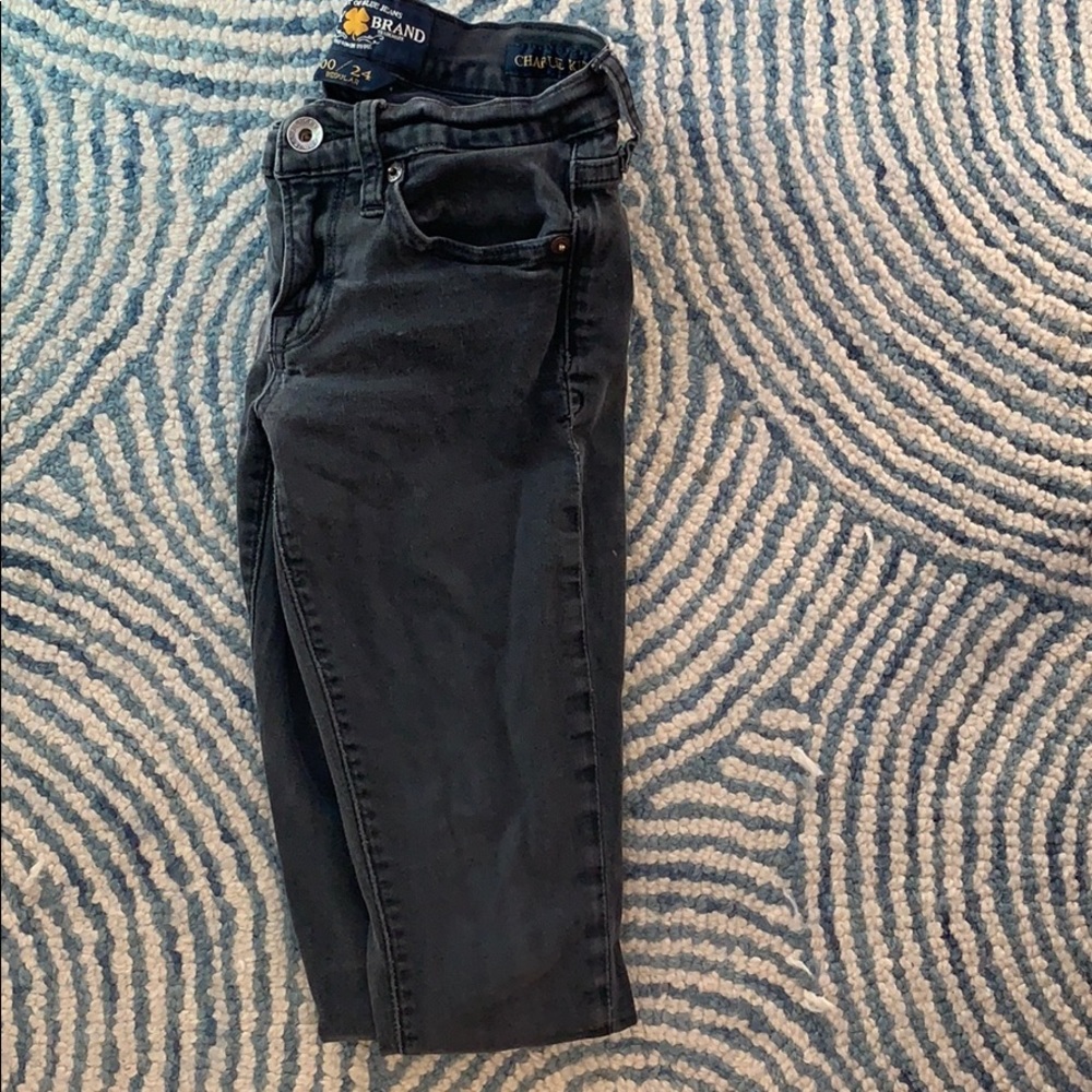 Lucky Brand Faded Black Charlie Skinny Size 00